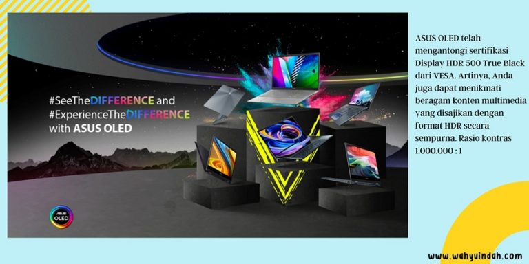 ASUS OLED punya rasio kontras tinggi, sehingga warna nampak jelas