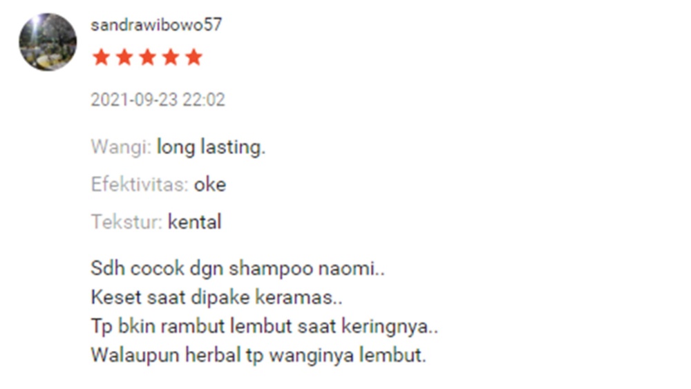 rating shampoo ONaomi