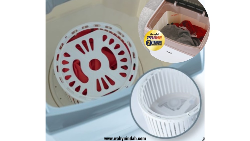 daya tampung mesin cuci portable Arashi