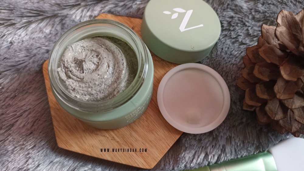tekstur dan warna NPURE Cica Chocomint clay mask